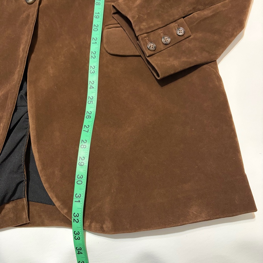 Free People We The Free Paper Cut Faux Suede Blazer Sz L Oversized Boxy - Picture 9 of 15